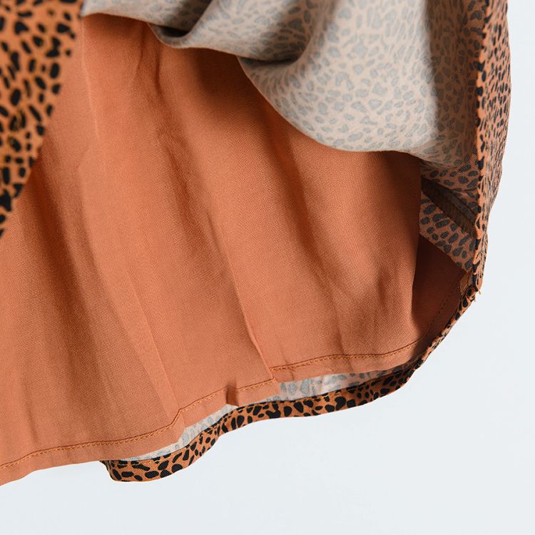 Brown animal print skirt