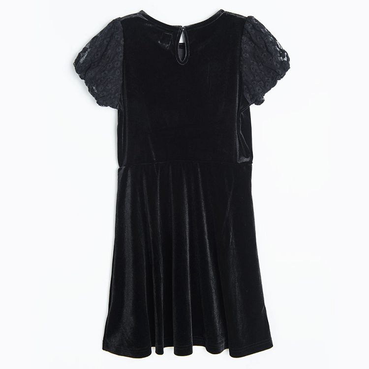 Black short sleeve party dress