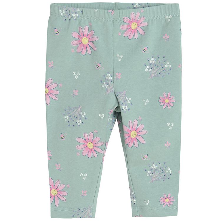 Purple boysuit floral leggings and hair band set