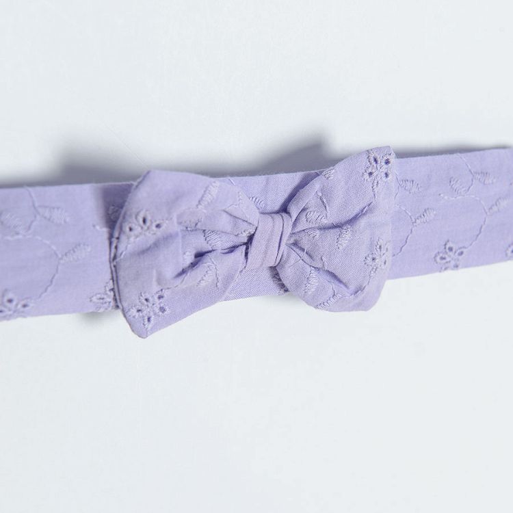 Purple long sleeve casual dress with hairband set