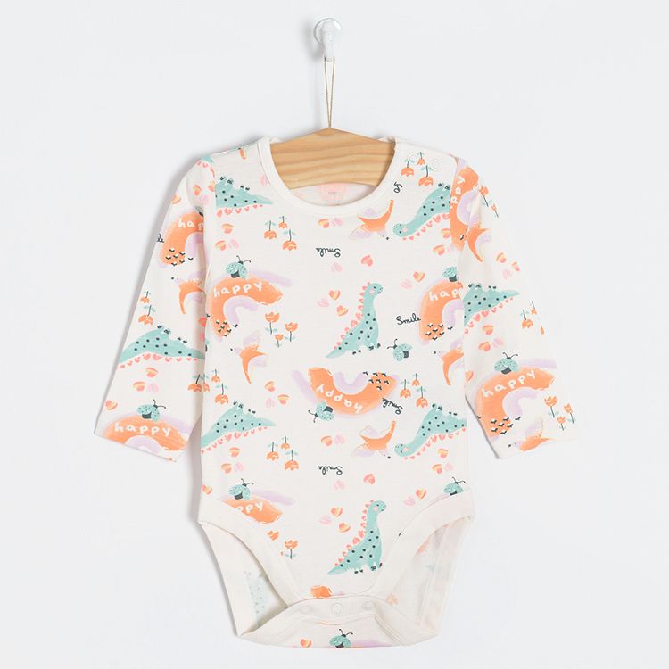 Yellow and light green short sleeve bodysuits with pastel prints