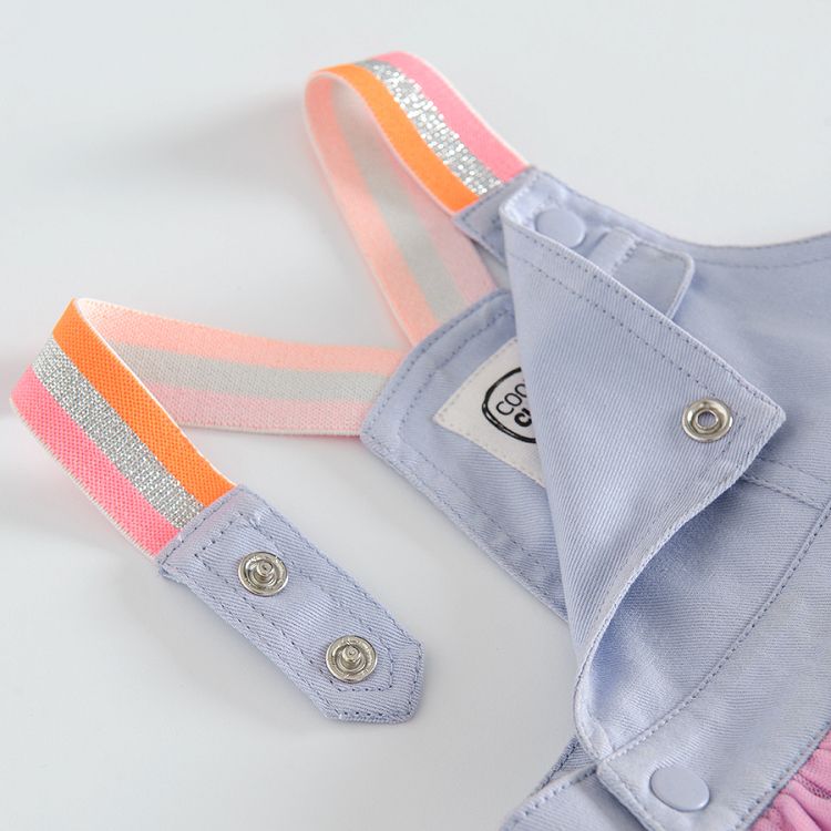 Denim dungaree skirt