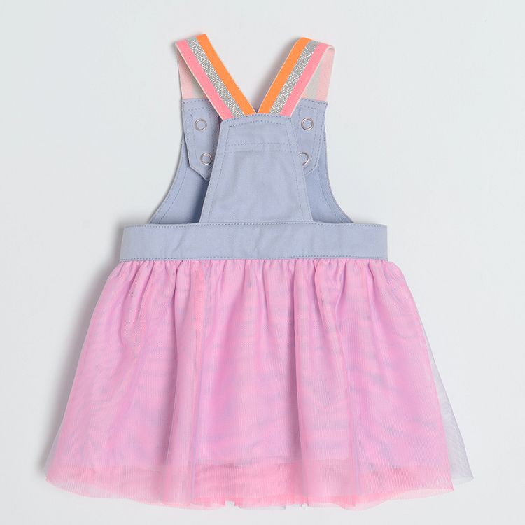 Denim dungaree skirt