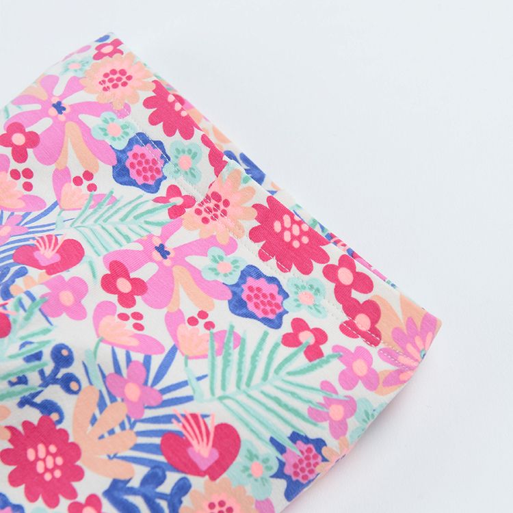 Light green floral 3/4 leggings