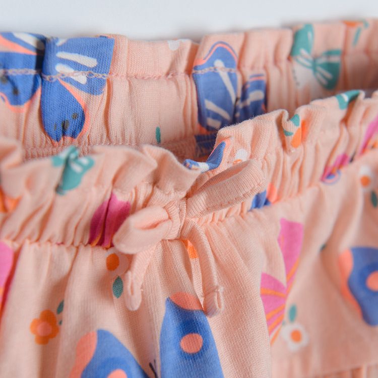 Pink skirt with butterflies print