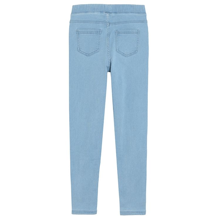 Light denim jeggings