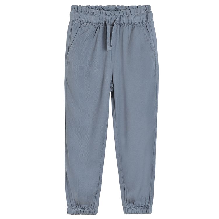 Graphite trousers with adjustable waist