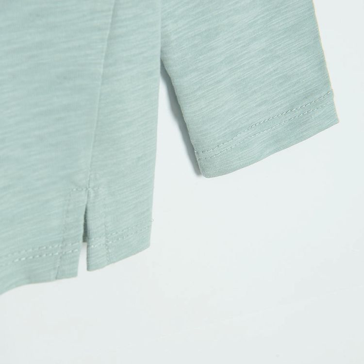 Light mint long sleeve T-shirt with Love print