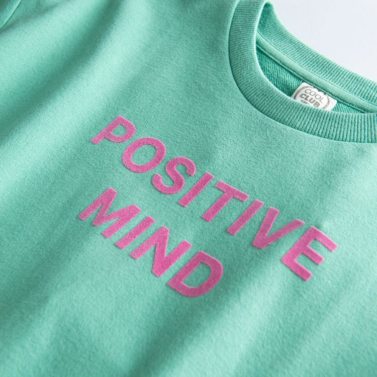 Φούτερ πράσινο με στάμπα positive mind