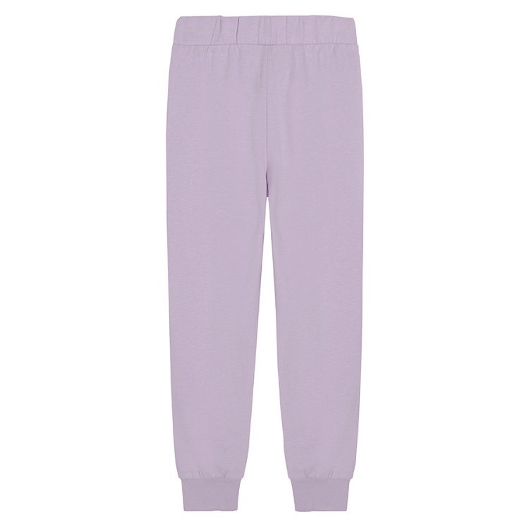 Violet sweatshirt and jogging pants set