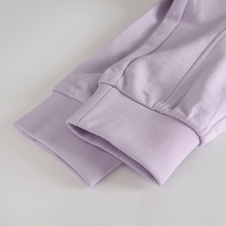Violet sweatshirt and jogging pants set