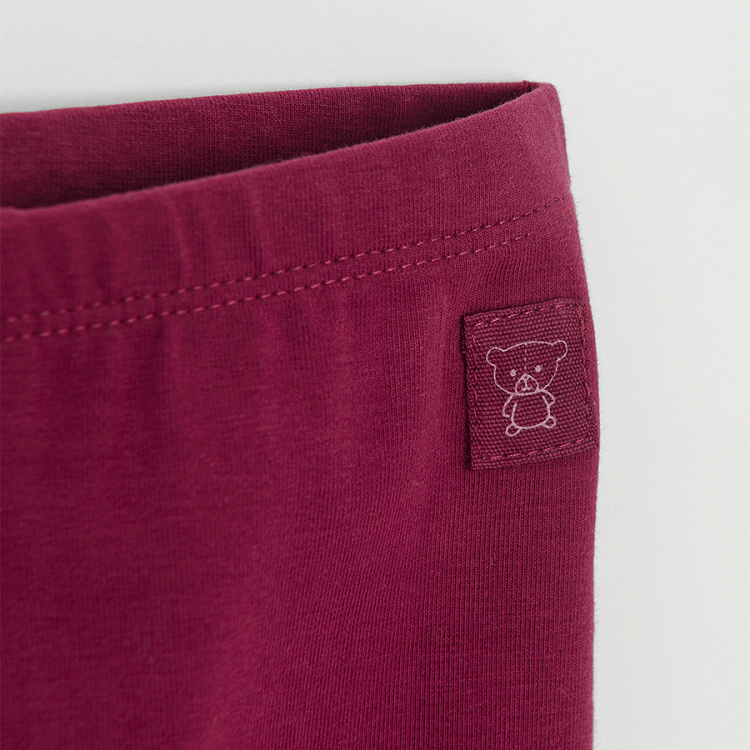 Pink and burgundy leggings - 2 pack