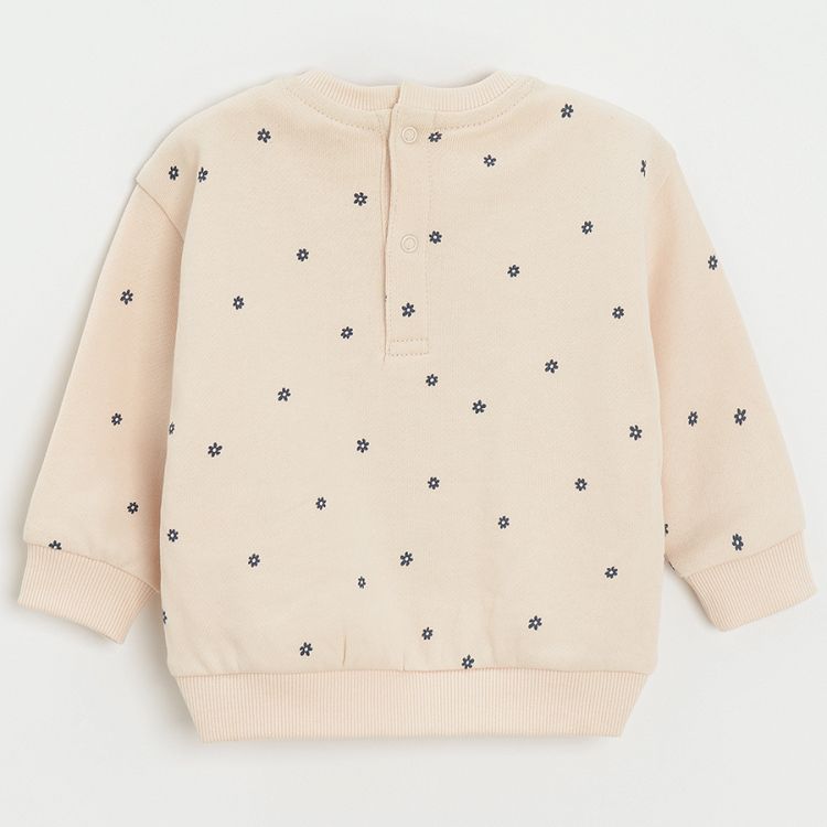 Ecru sweatshirt with bunny print