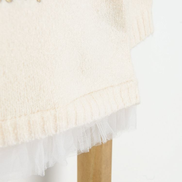White 'sweet owl' sweater