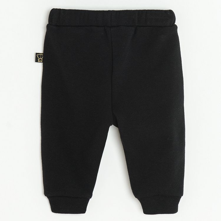 Black velvet jogging pants