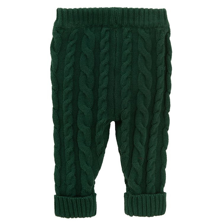 Green braided leggings