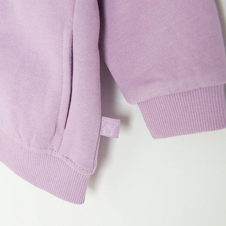 Purple zip through sweatshirt