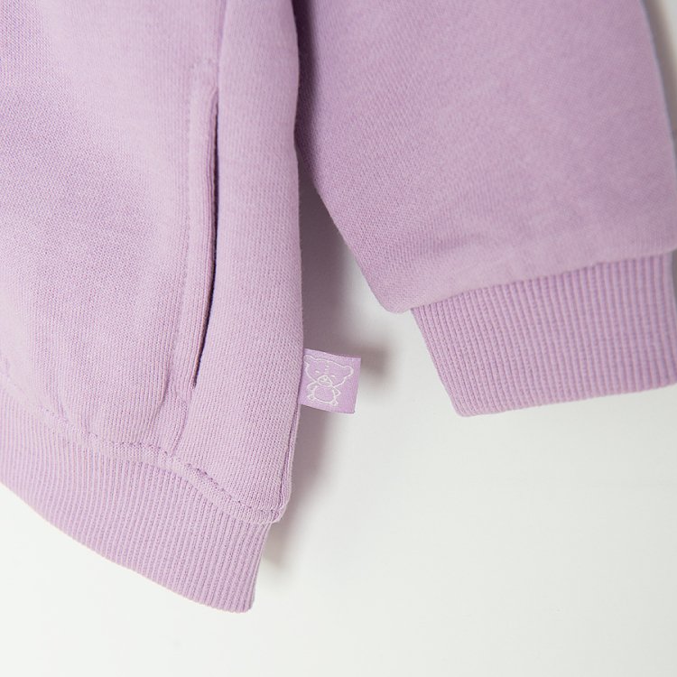 Purple zip through sweatshirt