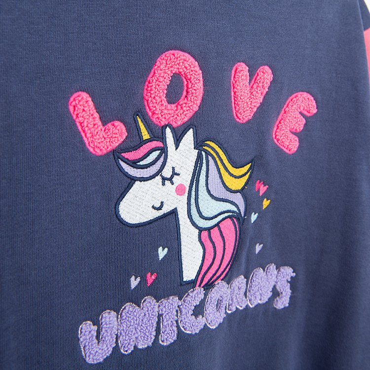 Denim with pink sleeves sweatshirt