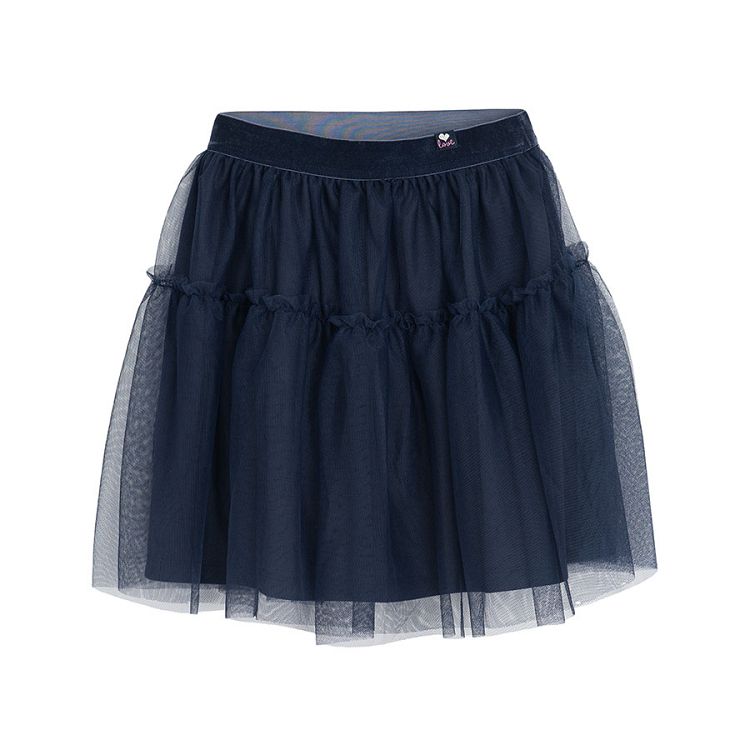 Dark blue tulle skirt