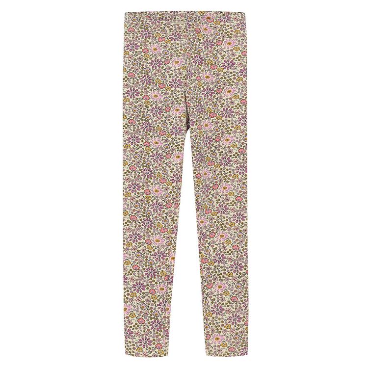 Pink and floral jeggings- 2 pack
