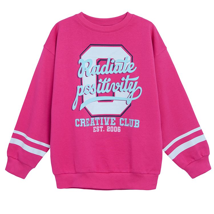 Pink athletic sweatshirt