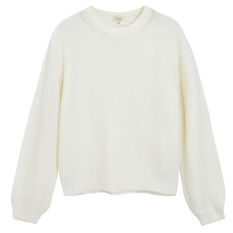 Ecru knitted sweater