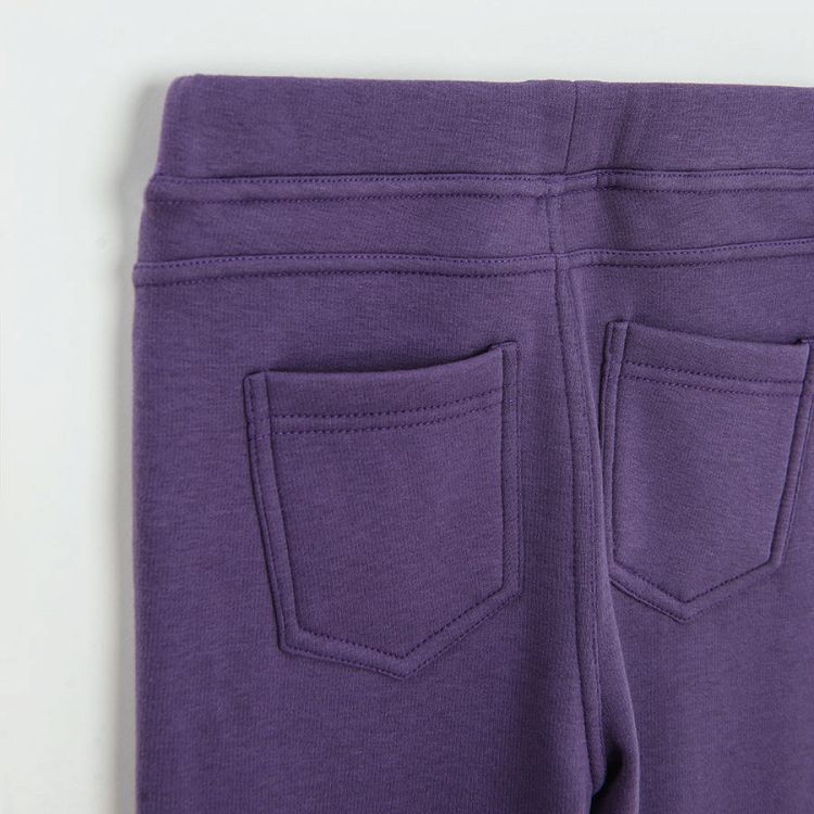 Κολάν μωβ με επένδυση fleece