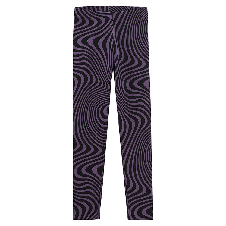 Grey with WE COME FROM STARS print and maze print leggings- 2 pack