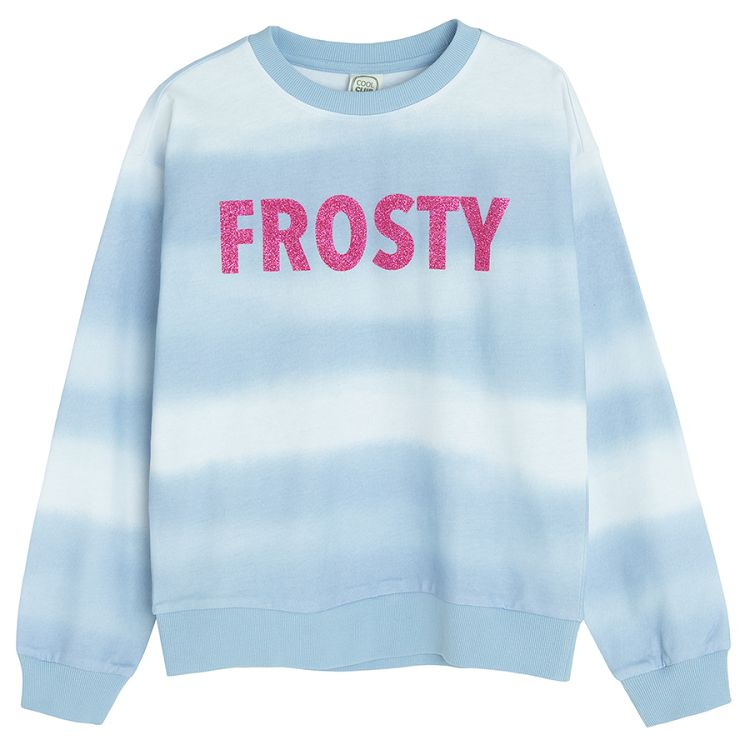 Light blue sweatshirt with Frosty print