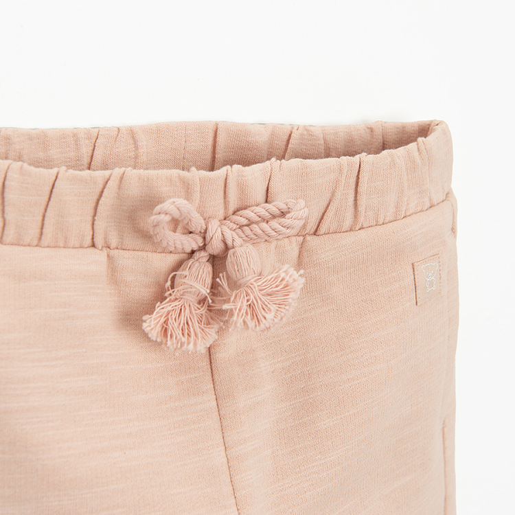 Light pink jogging pants with cord