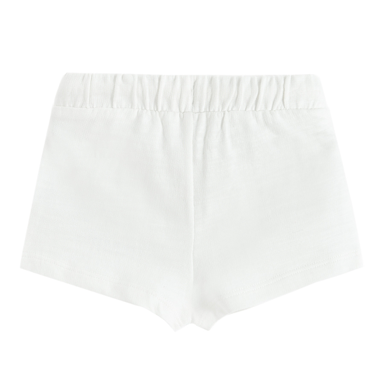 Ecru shorts with cord