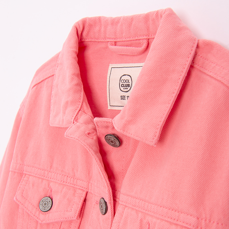 Pink denim jacket