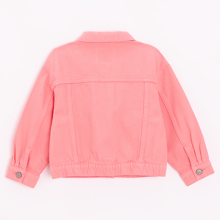 Pink denim jacket