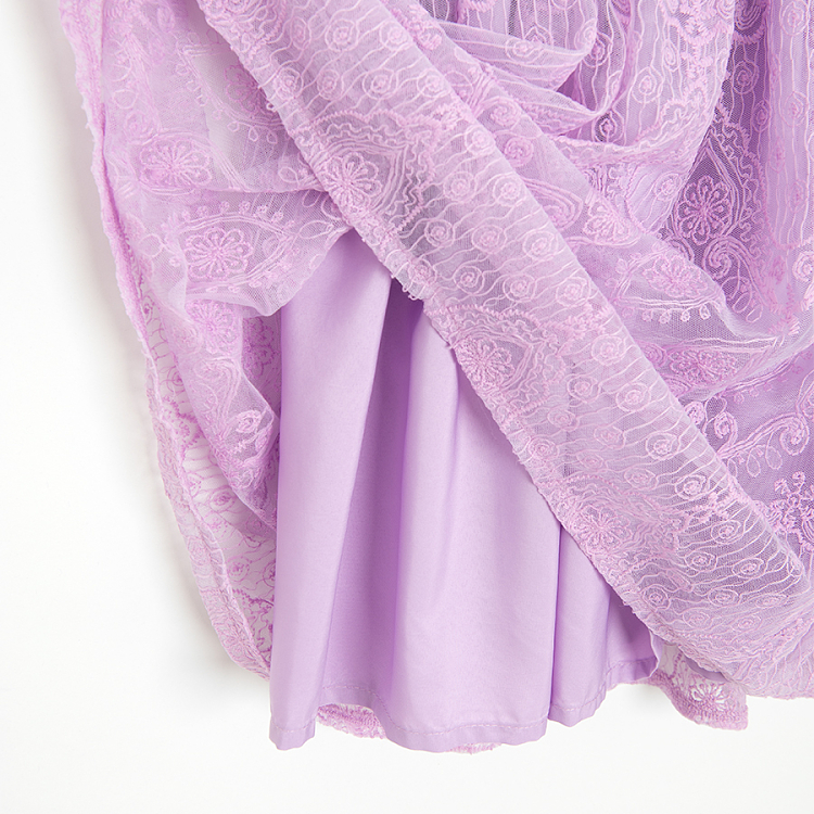 Purple dress with short puffy sleeves | Coolclub