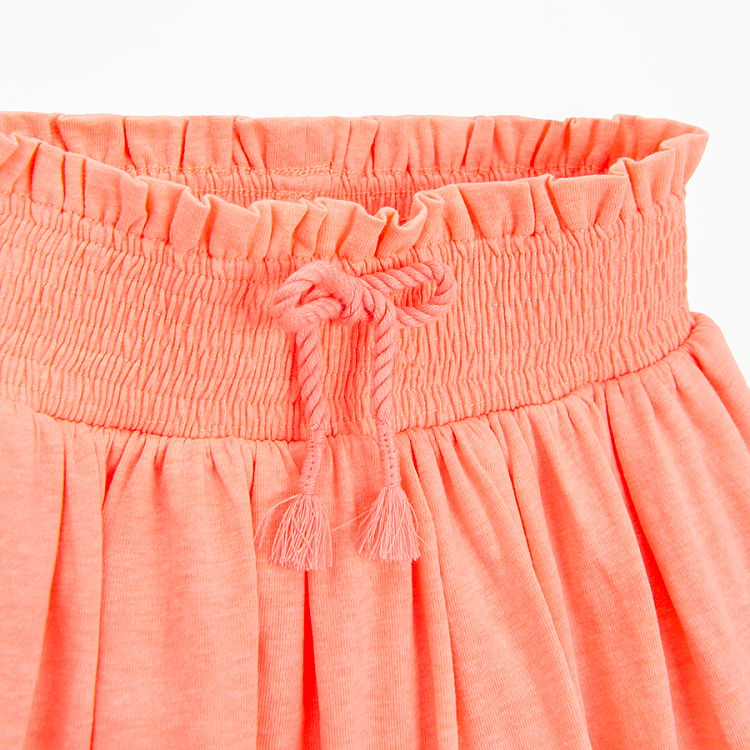 Peach skirt with ruffles