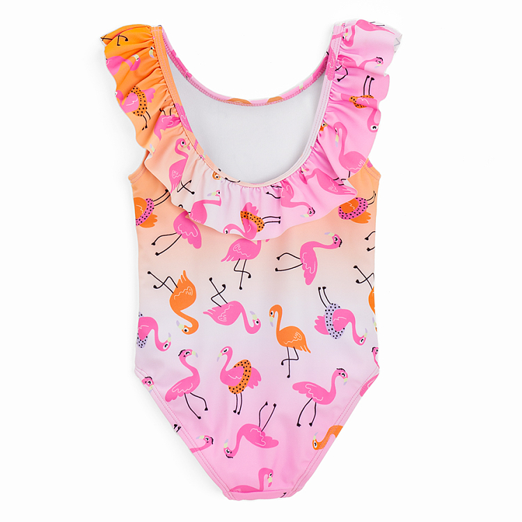 Swimsuit with flamingo print