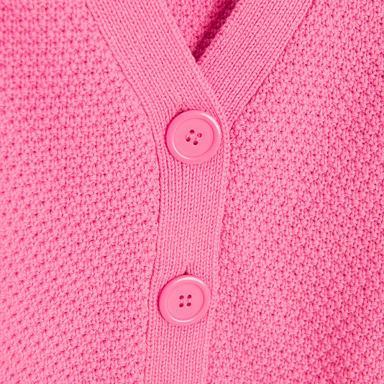Pink cardigan with buttons