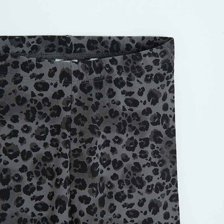 Κολάν μαύρο και γκρι με στάμπα animal print