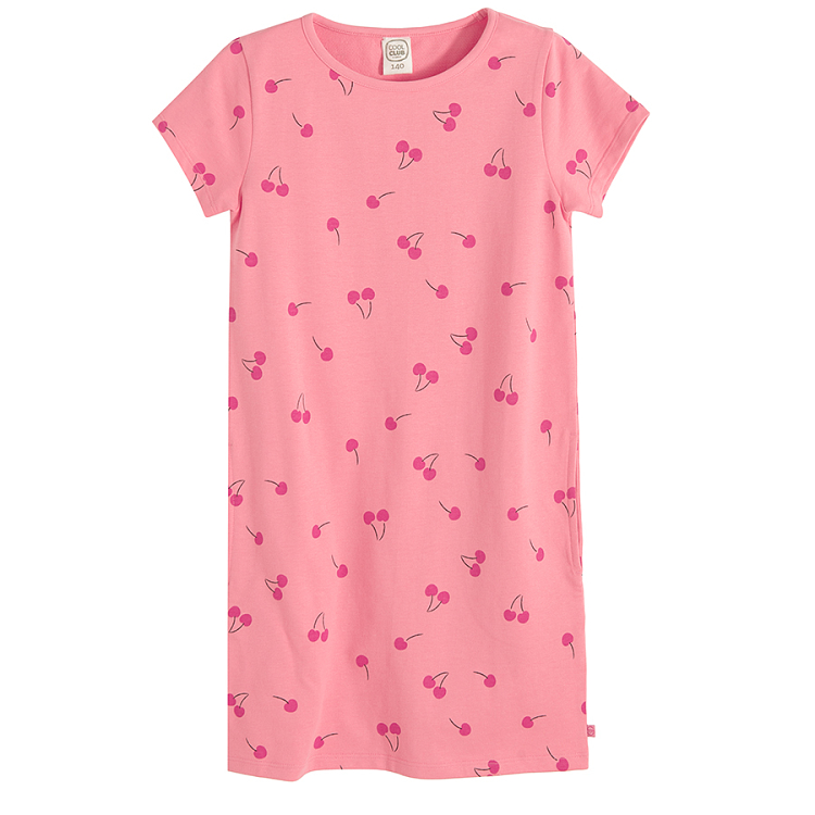 Pink T-shirt with cherries print