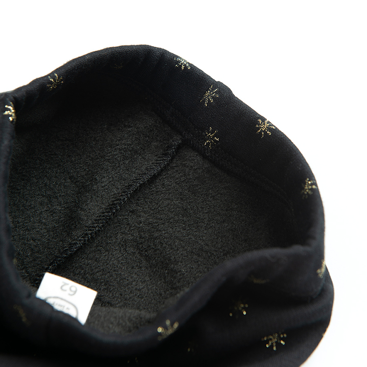 Κολάν μαύρο με χρυσά αστεράκια και επένδυση fleece