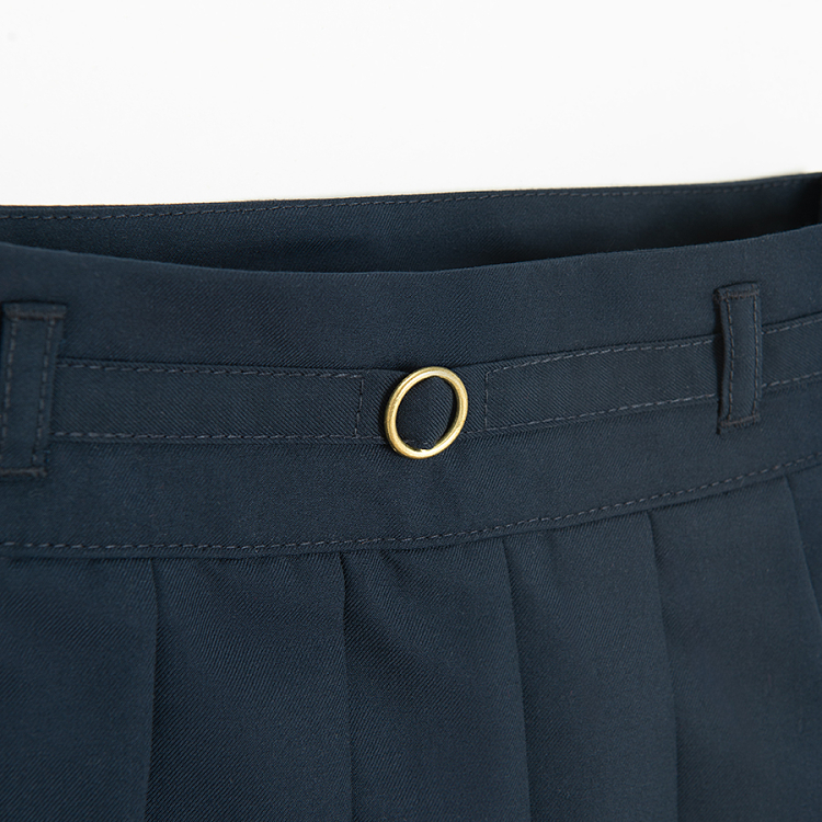 Blue pleated skirt