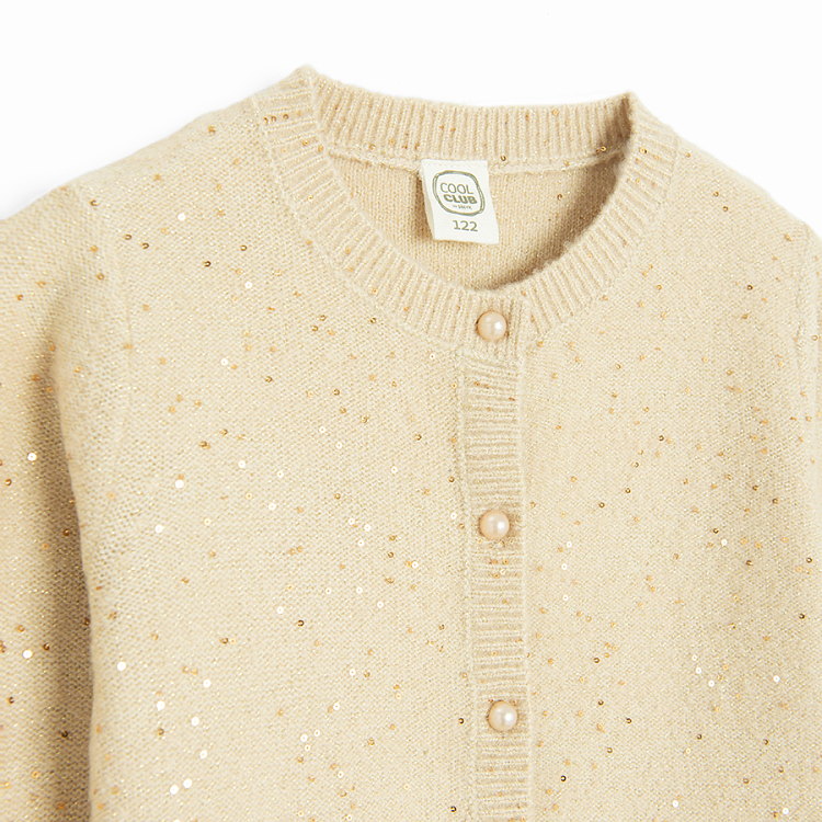 Beige buttons cardigan