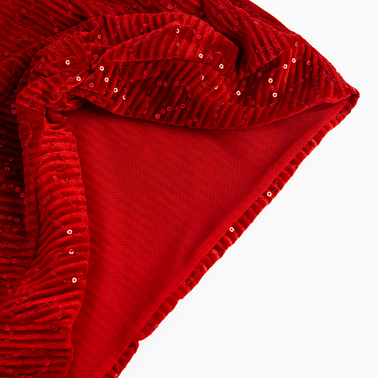 Red short sleeve blouse