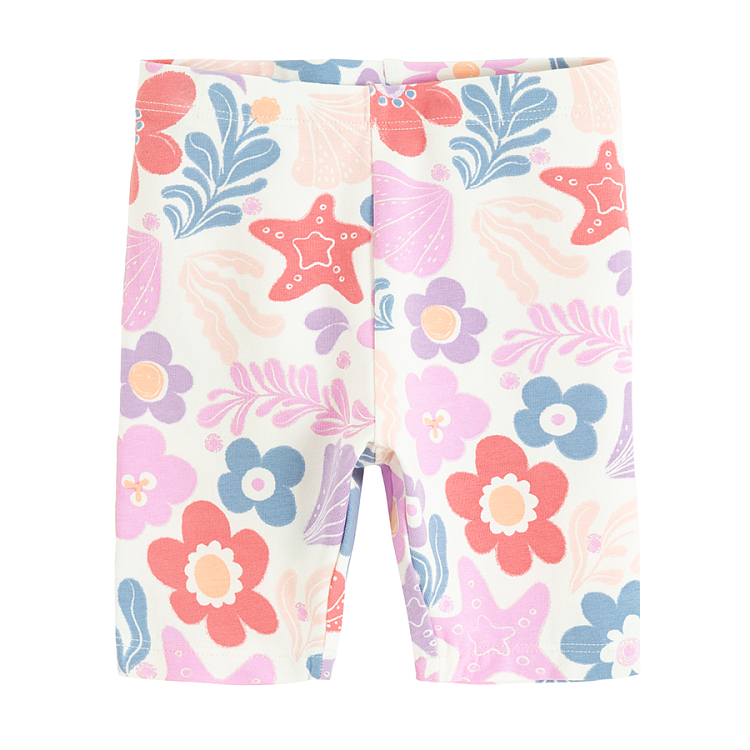 Κολάν 3/4, 3 τμχ ροζ, μπεζ και πολύχρωμο