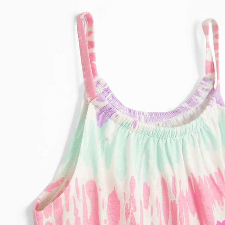 Φόρεμα αμάνικο με εφέ tie dye