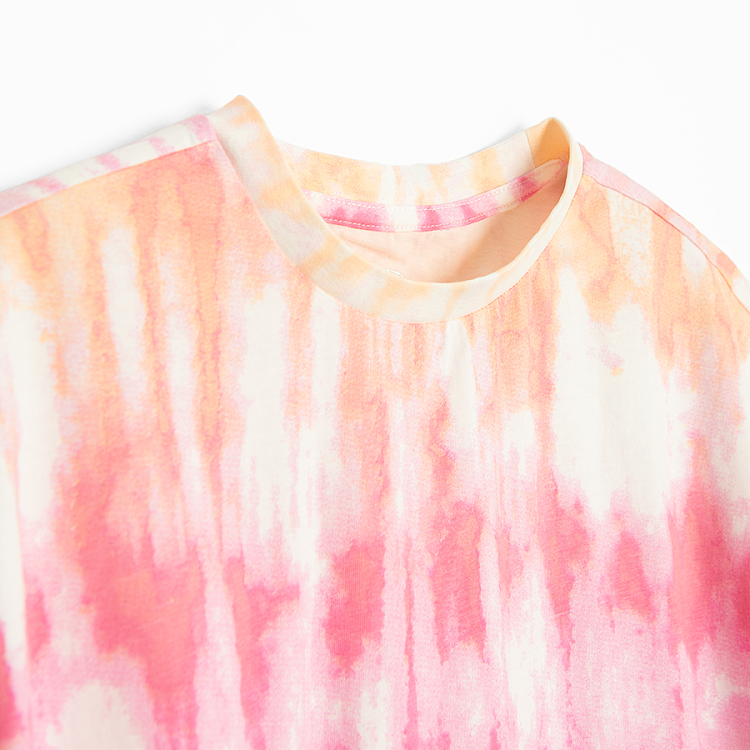 Μπλούζα κοντομάνικη με εφέ tie dye