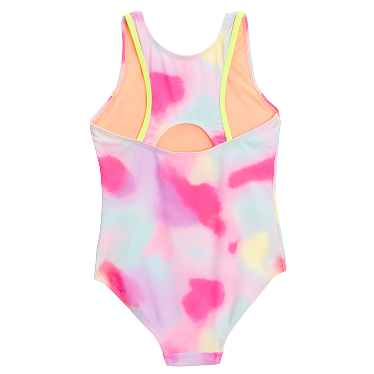 Μαγιό ολόσωμο με εφέ tie dye