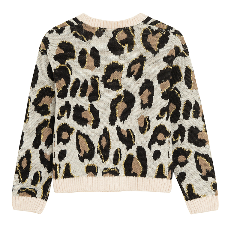 Ζακέτα πλεκτή animal print
