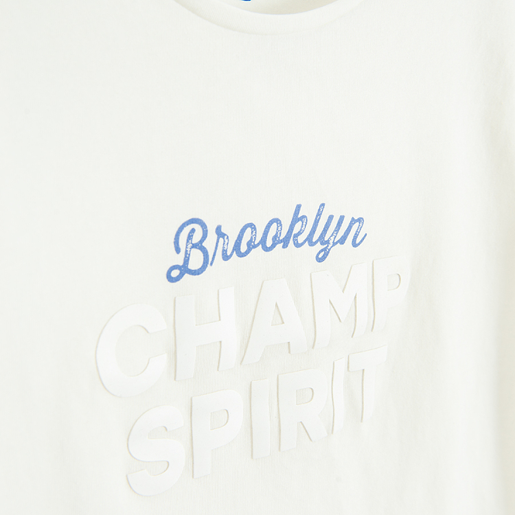 Μπλούζα λευκή 2 τμχ με στάμπα Brooklyn